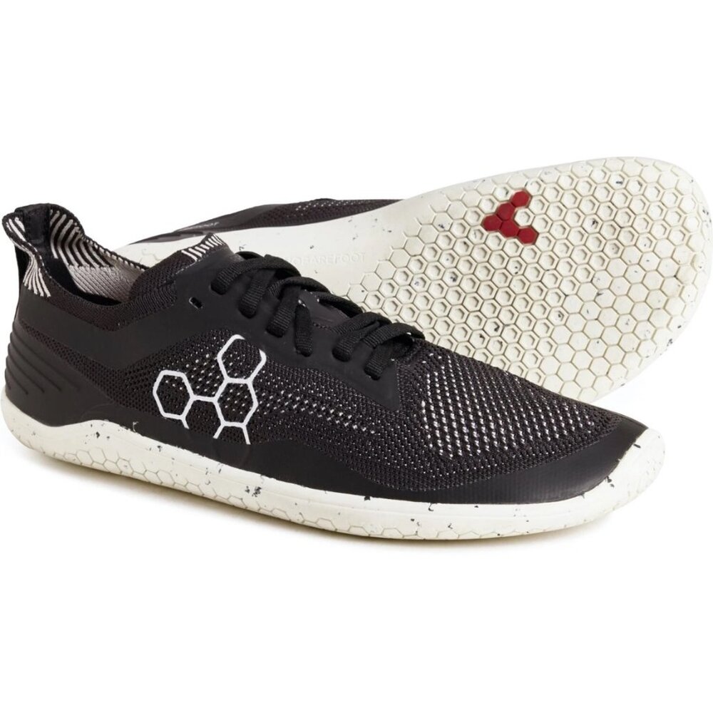 Vivobarefoot Geo Racer Knit Obsidian Black Barefoot Running Shoe Size EUR 44M